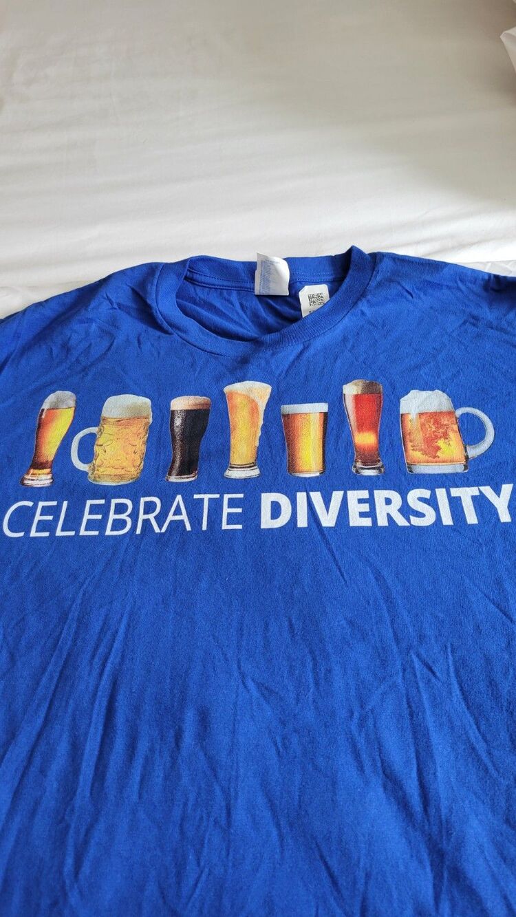 New No Tags men's 2XL Celebrate Diversity T Shirt BIN 3
